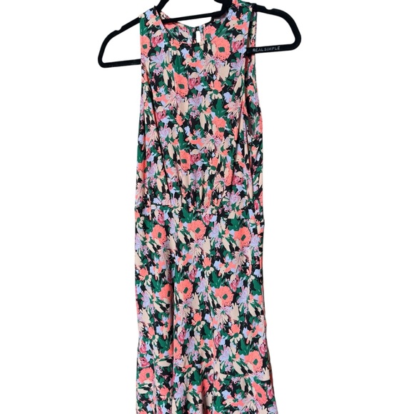 J Crew‎ Mercantile Ruched Waist Dress Size 4 Floral Flounce - Picture 5 of 15